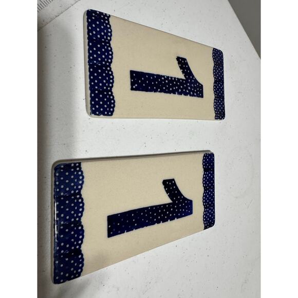 Boleslawcu Polish Pottery Number Address Tile Number 1 - Picture 5 of 7